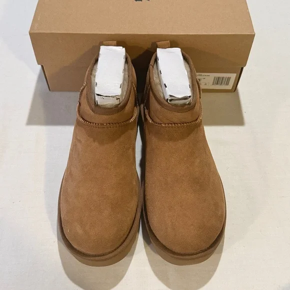 UGG W Classic Ultra Mini Brown Asst Sizes - Picture 2 of 5